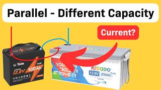 Different Capacity Batteries in Parallel  Current Sharing Explained [upl. by Nigrom]