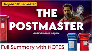 The Postmaster by Rabindranath Tagore English Summary in Telugu  Degree 5th sem english lessons [upl. by Partridge]