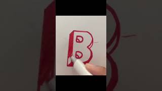 3d letter B  3D Letter Drawing  3D Letter Drawing B  How to draw 3d letter B [upl. by Hisbe902]