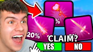 How To GET ALL NEW SECRET VALENTINES SWORDS In Roblox BLADE BALL [upl. by Adnyc]