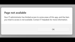 Fix Windows 11 Security Error Your IT Administrator Has Limited Access To Some Areas Of This App [upl. by Itra]