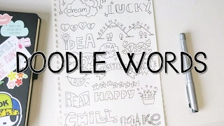 How to turn WORDS into Doodles  Doodle Words [upl. by Laina]