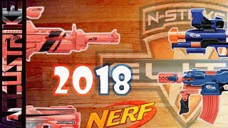 NEW NERF BLASTERS 2018  Accustrike Rapidstrike New Stryfe CQ Repaint and more [upl. by Rihaz25]