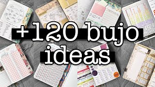 Bullet journal ideas MARATHON 💜 120 ideas for your bujo [upl. by Brindell]