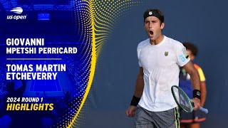 Giovanni Mpetshi Perricard vs Tomas Martin Etcheverry Highlights  2024 US Open Round 1 [upl. by Haskins]