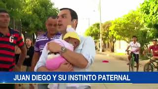 ¿Se parece a mí Juan Diego Alvira muestra sus dotes paternales [upl. by Sharlene41]