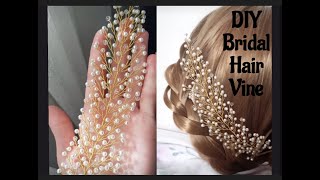 DIY Hair Vine for Hairstyle  TUTORIAL How to make Bridal Hair Vine Hair Accessoriesdiy tutorial [upl. by Ladnor]