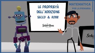 Proprietà delladdizione  La Matematica per la Primaria di Schooltoon [upl. by Sidnarb]