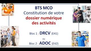 Dossier numérique des activités E41 ou E42 BTS MCO [upl. by Obbard]