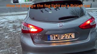 How to install a fog lamp on the left on british car Nissan Pulsar [upl. by Sirahs]