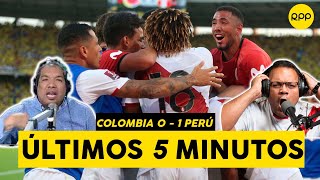 COLOMBIA 0  1 PERÚ Así se vivieron los últimos 5 minutos del partido [upl. by Inoy]