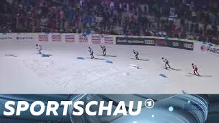 Nordische SkiWM Frenzel und Rydzek sprinten zum Sieg  Sportschau [upl. by Arleyne]