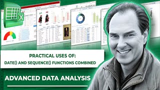 Excel Data Analysis  Practical Uses of DATE and SEQUENCE Functions Combined [upl. by Ruhtua]