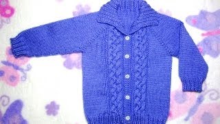 How to Knit a Seamless Braided Cable Baby Sweater Part 5 [upl. by Lehrer]