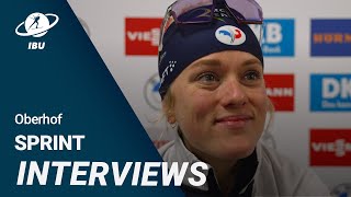 World Cup 2324 Oberhof Women Sprint Interviews [upl. by Enaerb188]