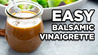 Homemade Balsamic Vinaigrette  Salad Dressing Recipes by MOMables [upl. by Ilarin227]