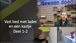 Deel 12 Vast bed met lades en kastje maken met Eaglendaanmaakt [upl. by Ilecara]