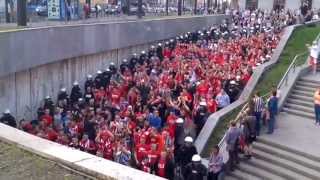 Widzew Łódź amp Ruch Chorzów fans in Kraków  26 4 2013 [upl. by Akenet]