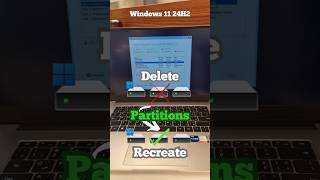 How to Create Partitions Installing Windows 11 24H2 shorts youtubeshorts hdamstech [upl. by Gamin]