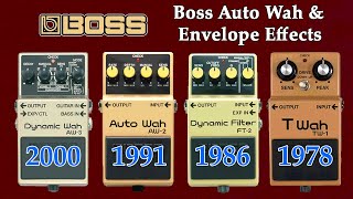 Boss Auto Wah and Envelope Pedals Through The Years TW1 FT2 AW2 AW3 [upl. by Hsiri]