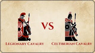 ROME II Total War  Legionary Cavalry VS Celtiberian Cavalry [upl. by Akena]