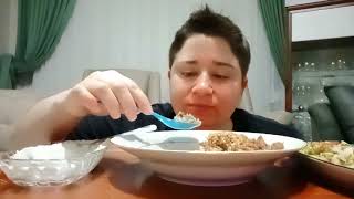 Bulgur Pilavı Et Salata Ve Yoğurt Asmr  Bulgur Rice Meat Salad and Yogurt Asmr  Mukbang Asmr [upl. by Calderon]