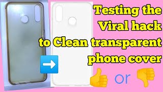 Testing the 5 Minute Crafts transparent Phone cover cleaning hack  Baking soda hacks  Mixed bag [upl. by Oirasec]