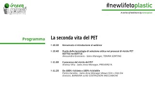 Webinar 1 La seconda vita del PET  GREENPLAST 2022 [upl. by Yelnek]