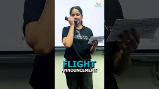 PreFlight Announcement Training at TCA cabincrew flightannouncement [upl. by Elylrac]