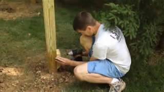 Installing a Backyard Privacy Fence [upl. by Attenal]