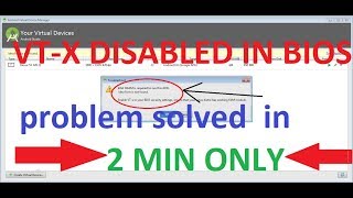 How To Fix VTx is disabled in BIOS windows 108817 [upl. by Krell]