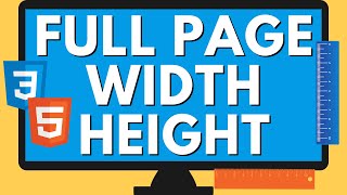 HTML Page Width and Height Settings  CSS Full Screen Size [upl. by Prisca]