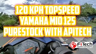 Yamaha Mio i 125 stock with Apitech ecu topspeed [upl. by Anirad]