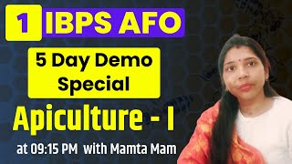 Apiculture  01  IBPS AFO 5 Demo Special  by Mamta Mam ibpsafo ibpsafo2023 [upl. by Dnomsaj11]