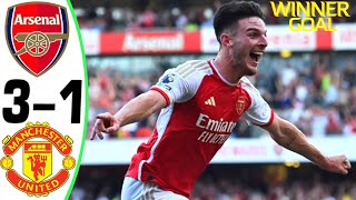 Arsenal vs Manchester United 31  All Goals and Highlights 03092023 🔥 RICE [upl. by Niamor135]