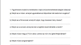 Magyar nyelv  Központi felvételi feladatlap megoldása  2005 A1 [upl. by Eahc]