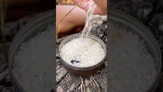 the man showed survival skills in the wild💦🔥camping survival bushcraft outdoors [upl. by Aidile]