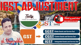 IGST ADJUSTMENT IN TALLY tallyerp9 tallyprime [upl. by Eb]