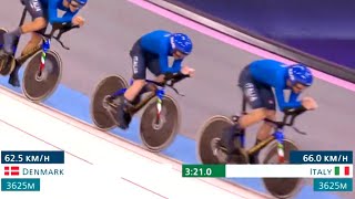 PARIGI 2024 CICLISMO SU PISTA BRONZO ITALIA INSEGUIMENTO A SQUADRE [upl. by Obie754]