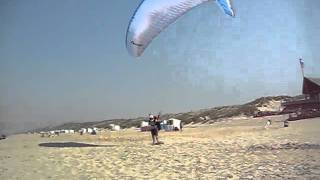 Paragliding zu Fuß start on the beach parapente Bredene [upl. by Howell233]