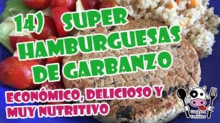 HAMBURGUESAS DE GARBANZOS  VEGANAS  Económicas  Saludables  Nutritivas [upl. by Prendergast978]