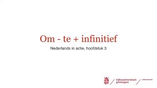 om  te  infinitief [upl. by Teleya]