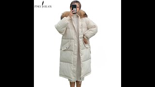 PinkyIsBlack 2020 Long Winter Coat Women Hooded Down Parka Ladies New Warm Winter Jacket Women Loose [upl. by Dayle544]