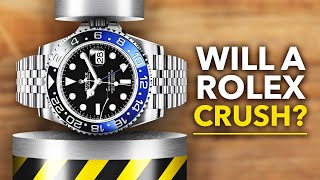 Rolex vs G Shock vs Hydraulic Press [upl. by Irpac838]