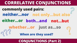 Correlative conjunctions Paired conjunctions [upl. by Sucramad]