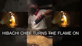 Hibachi chef making it hot [upl. by Assele]