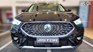 2022 MG Astor Starry Black On Road Price List Mileage Features Specs [upl. by Ahsimak194]