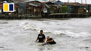 WATCH LIVE Typhoon Gaemi storms through Philippines [upl. by Eidnar]