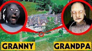 DRONE CATCHES GRANNY amp GRANDPA FROM THE HORROR GAME AT GRANNYS HOUSE REAL LIFE  MUST WATCH [upl. by Karen]