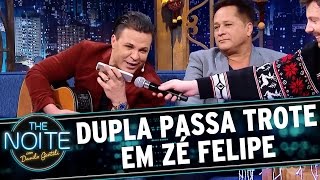 Eduardo Costa e Leonardo dão trote em Zé Felipe  The Noite 151216 [upl. by Cattan]